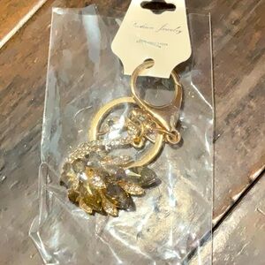 Bling Rhinestone VW golden duck Keychain/ Purse Charm